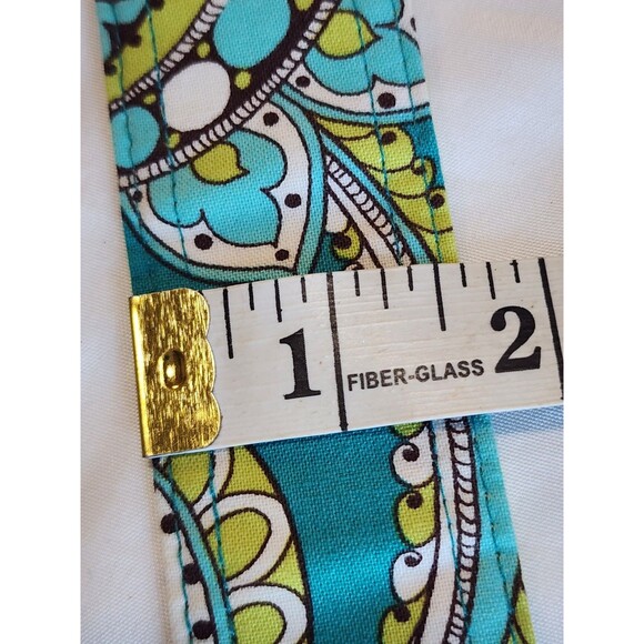 Vera Bradley Peacock Paisley Or Floral Reversible Fabric Belt Green Blue Boho - Picture 8 of 9